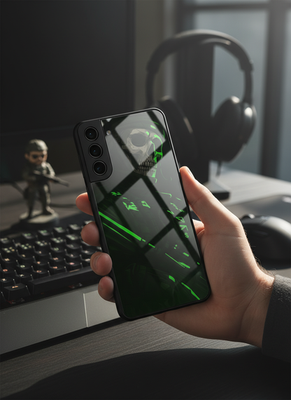 COD Zombie Premium Glass Back Cover For Galaxy S, A, M & F Series