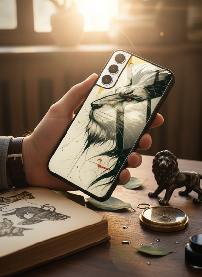 Roar Within Premium Glass Back Cover For Galaxy S, A, M & F Series