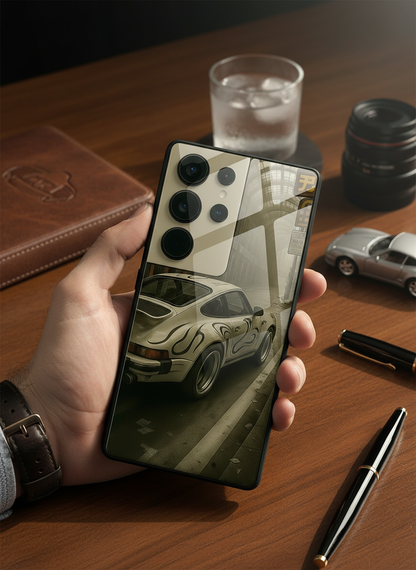 Urban Racer Premium Glass Back Cover For Galaxy S, A, M & F Series