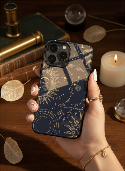Celestial Dreams Premium Glass Back Cover For iPhone 11-17 Models