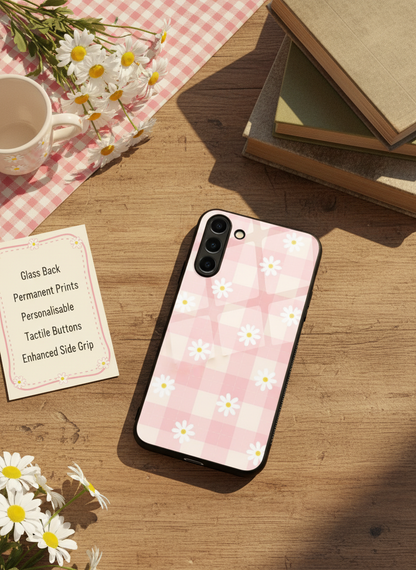 Daisy Bloom Premium Glass Back Cover For Galaxy S, A, M & F Series
