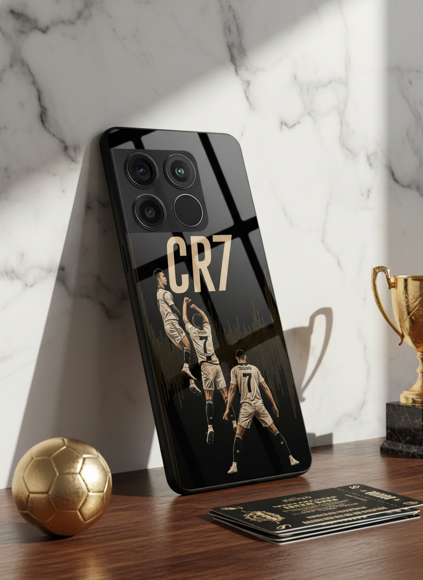 Air CR7 Premium Glass Back Cover For One Plus 13, 12, 11, 10, Nord Series