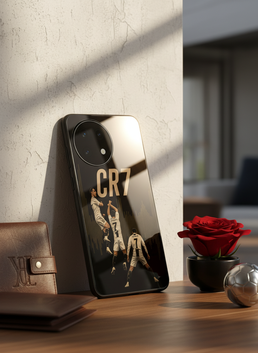 Air CR7 Premium Glass Back Cover For One Plus 13, 12, 11, 10, Nord Series