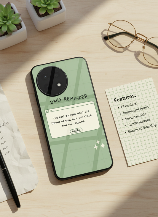 Respond Mode Glass Back Cover For One Plus 13, 12, 11, 10, Nord Series