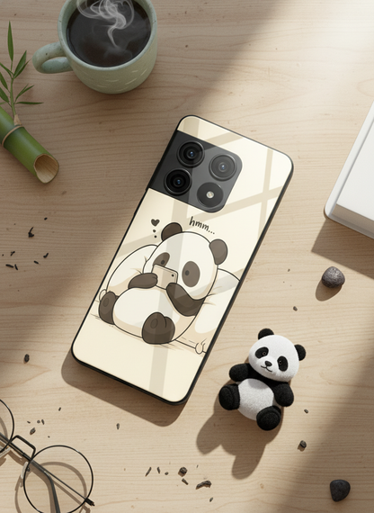 HMM Panda Glass Back Cover For One Plus 13, 12, 11, 10, Nord Series