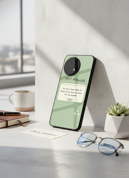 Respond Mode Glass Back Cover For One Plus 13, 12, 11, 10, Nord Series