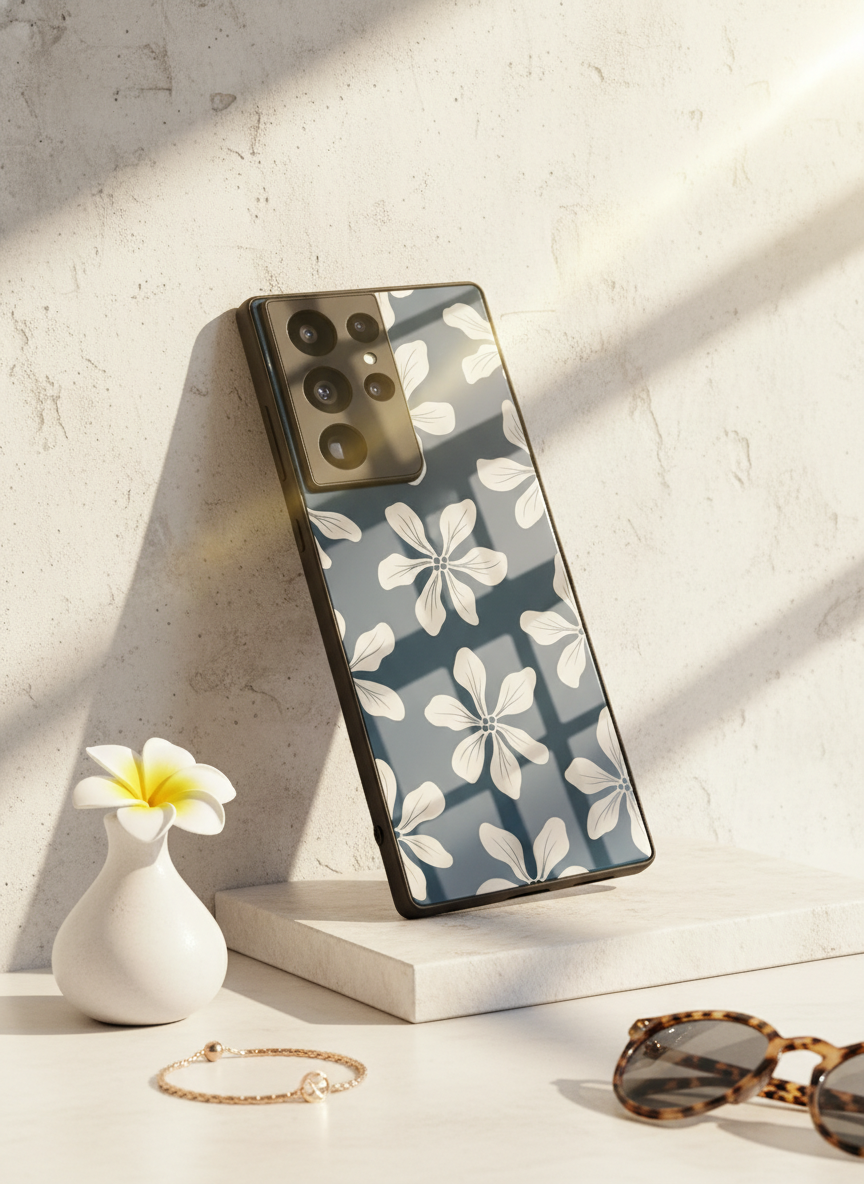 Lily Love Premium Glass Back Cover For Galaxy S, A, M & F Series