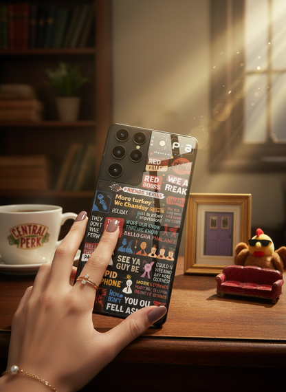 F.R.I.E.N.D.S Premium Glass Back Cover For Galaxy S, A, M & F Series