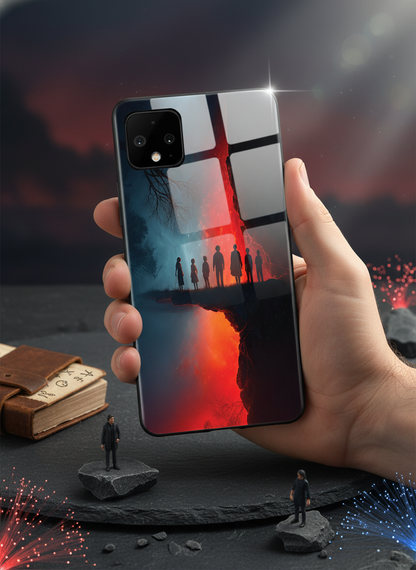STRANGER THINGS- The Parallel Edge Premium Glass Back Cover For Google Pixel 7,8,9,10 Series