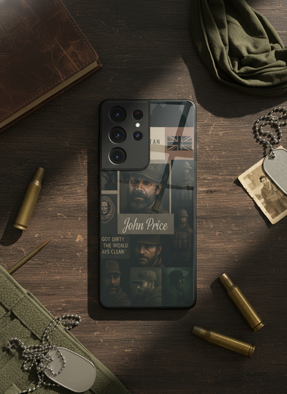 Captain's Creed Premium Glass Back Cover For Galaxy S, A, M & F Series