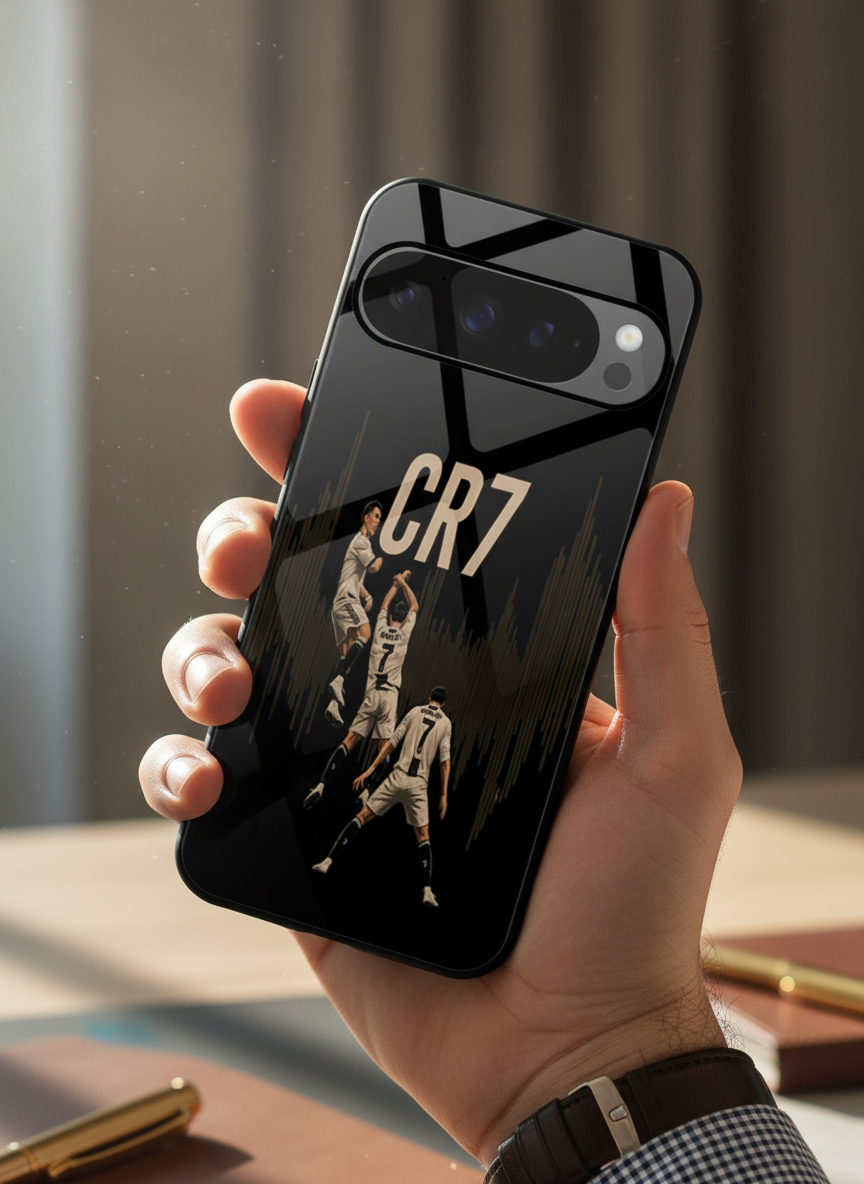 Air CR7 Premium Glass Back Cover For Google Pixel 7,8,9,10 Series