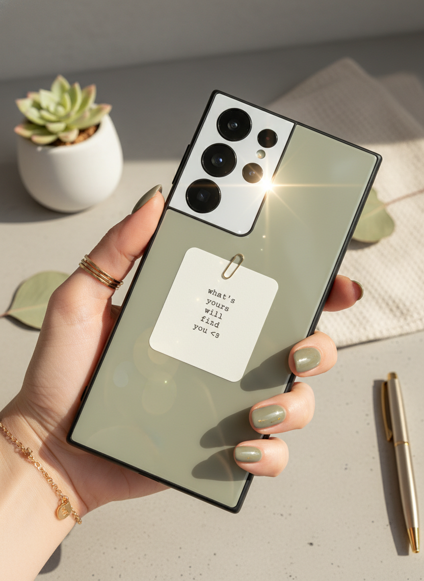 Find You Premium Glass Back Cover For Galaxy S, A, M & F Series
