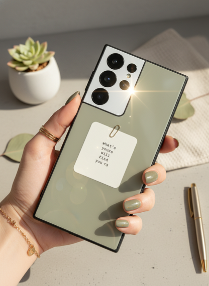 Find You Premium Glass Back Cover For Galaxy S, A, M & F Series