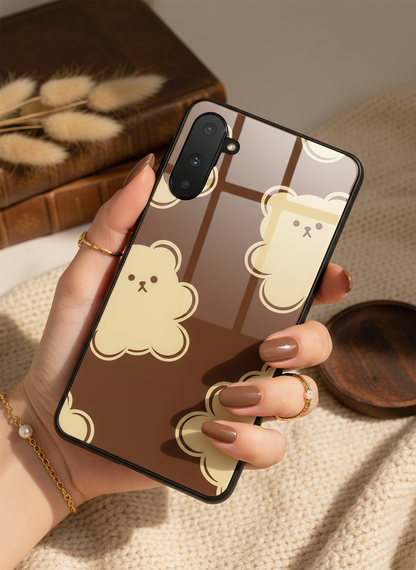 Teddy Overload Premium Glass Back Cover For Galaxy S, A, M & F Series