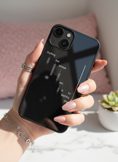 Candle Wisdom Premium Glass Back Cover For iPhone 11-17 Models