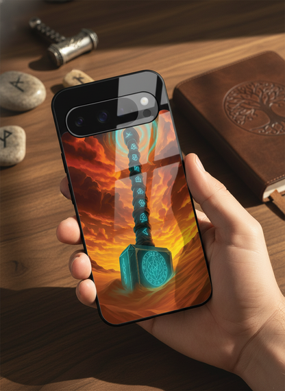 Mjolnir is it You ? Premium Glass Back Cover For Google Pixel 7,8,9,10 Series