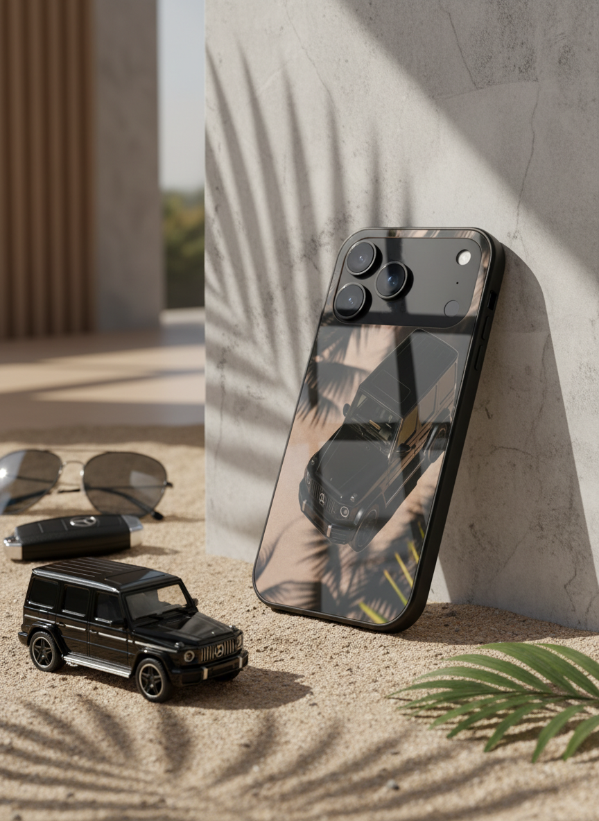 Shadow Drive Premium Glass Back Cover For iPhone 11-17 Models