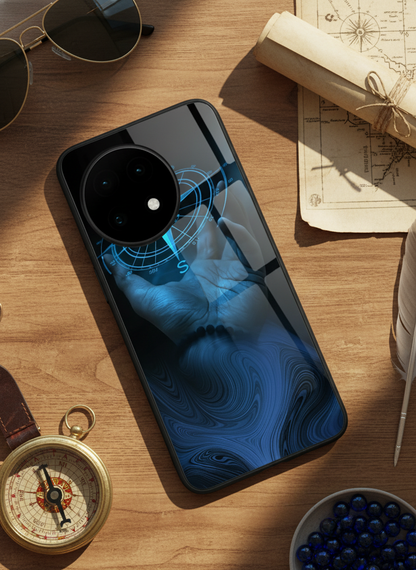 Neon Navigator Premium Glass Back Cover For One Plus 13, 12, 11, 10, Nord Serie