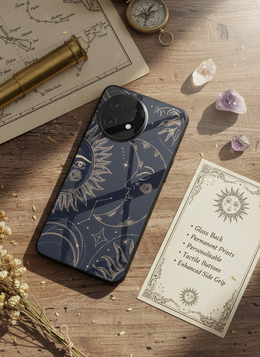 Celestial Dream Glass Back Cover For One Plus 13, 12, 11, 10, Nord Series