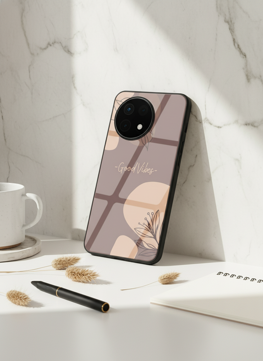 Calm Aura Premium Glass Back Cover For One Plus 13, 12, 11, 10, Nord Series
