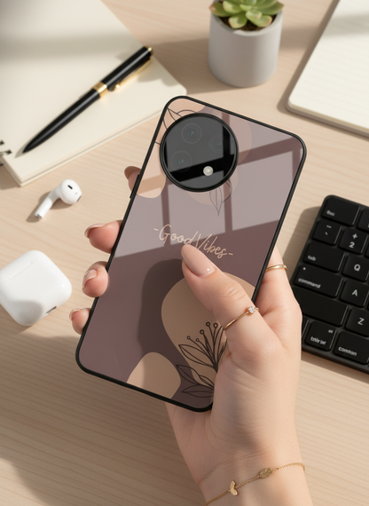 Calm Aura Premium Glass Back Cover For One Plus 13, 12, 11, 10, Nord Series