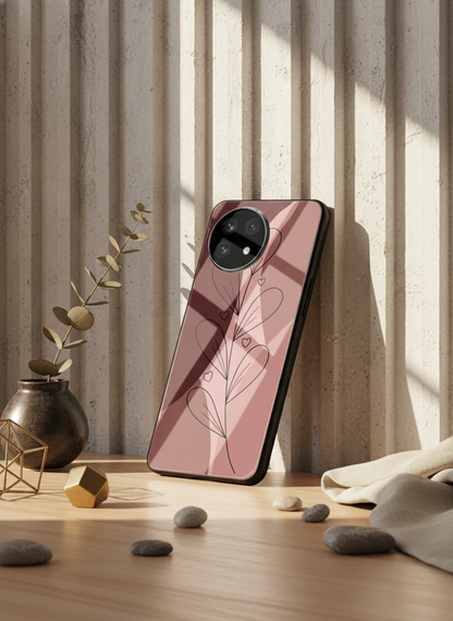 Blushing Petals Premium Glass Back Cover For One Plus 13, 12, 11, 10, Nord Series