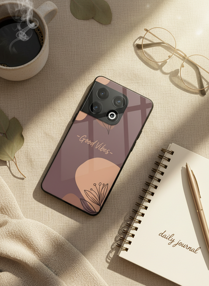 Calm Aura Premium Glass Back Cover For One Plus 13, 12, 11, 10, Nord Series