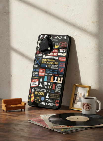 F.R.I.E.N.D.S Premium Glass Back Cover For One Plus 13, 12, 11, 10, Nord Series