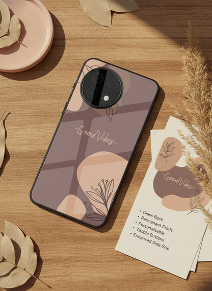 Calm Aura Premium Glass Back Cover For One Plus 13, 12, 11, 10, Nord Series