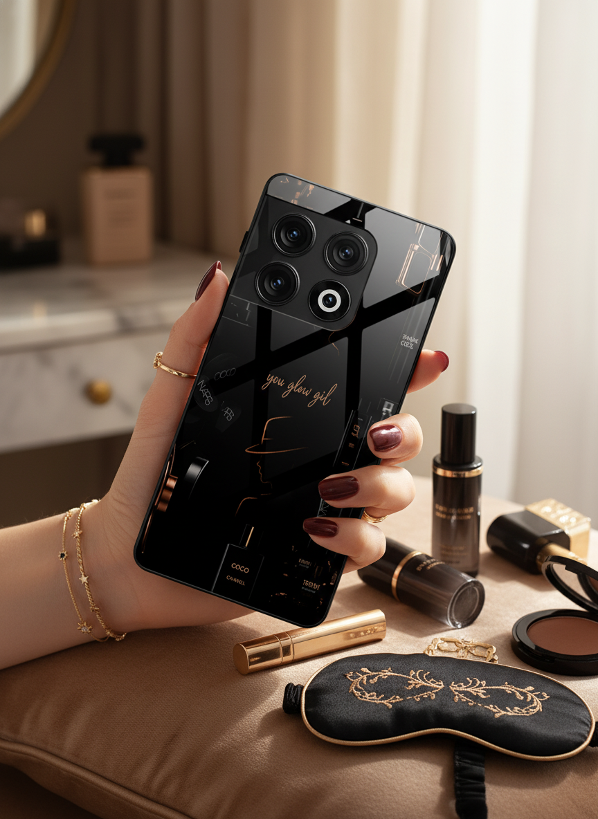 Glow & Grace Premium Glass Back Cover For One Plus 13, 12, 11, 10, Nord Series