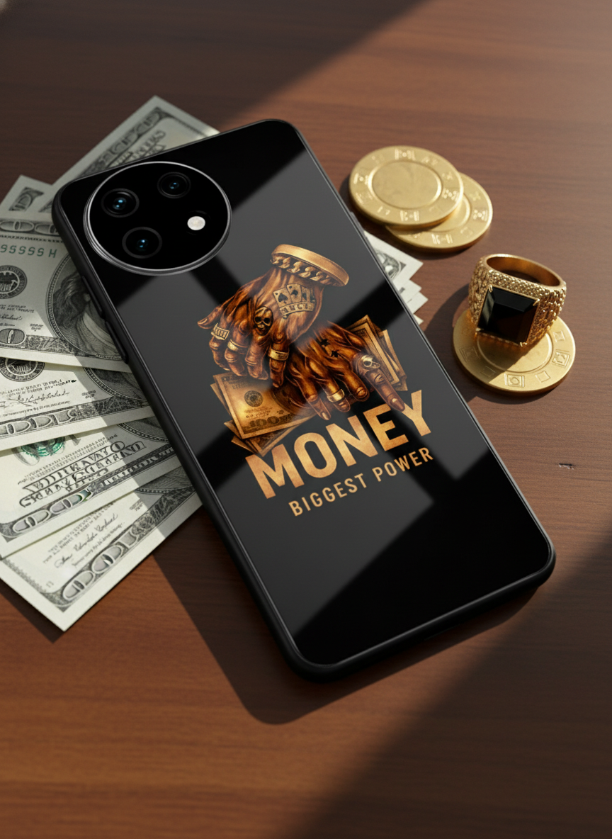 Cash Command Premium Glass Back Cover For One Plus 13, 12, 11, 10, Nord Series