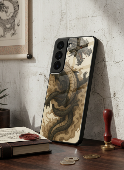 Dragon Premium Glass Back Cover For Galaxy S, A, M & F Series