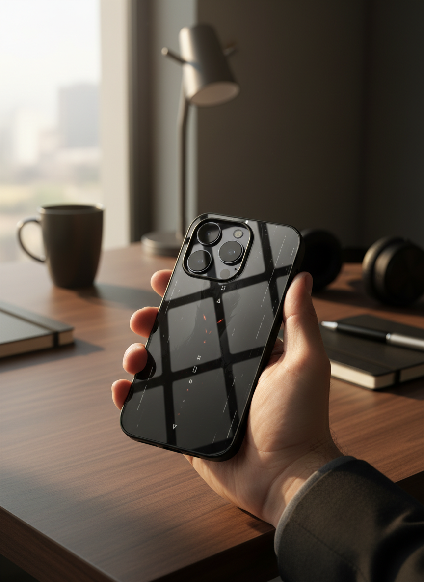 Oblivion Eyes Premium Glass Back Cover For iPhone 11-17 Models