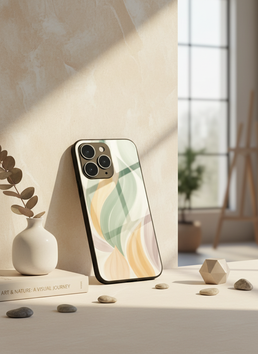 Artistic Touch Premium Glass Back Cover For iPhone 11-17 Models