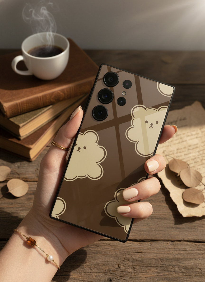 Teddy Overload Premium Glass Back Cover For Galaxy S, A, M & F Series