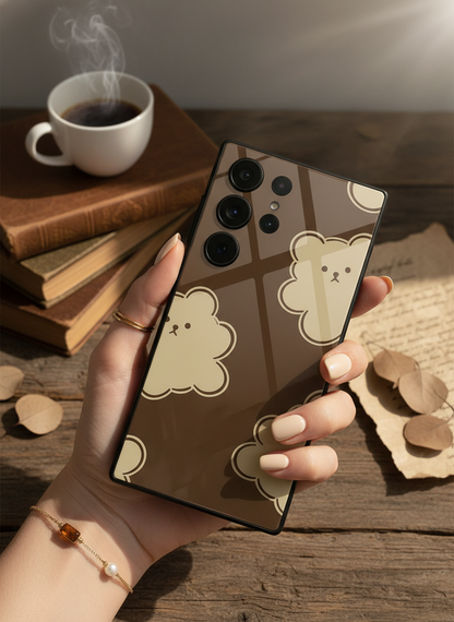 Teddy Overload Premium Glass Back Cover For Galaxy S, A, M & F Series