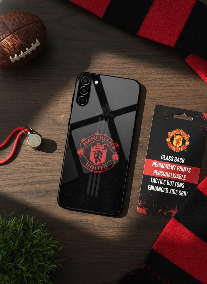Dark Mode FC Premium Glass Back Cover For Galaxy S, A, M & F Series