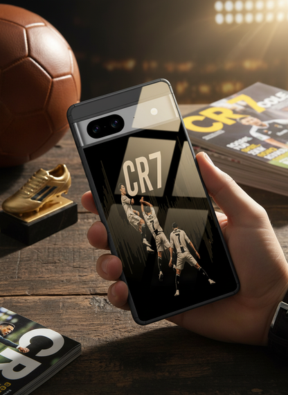 Air CR7 Premium Glass Back Cover For Google Pixel 7,8,9,10 Series