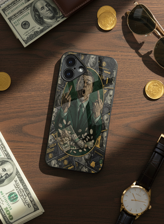Cash Over Premium Glass Back Cover For iPhone 11-17 Models