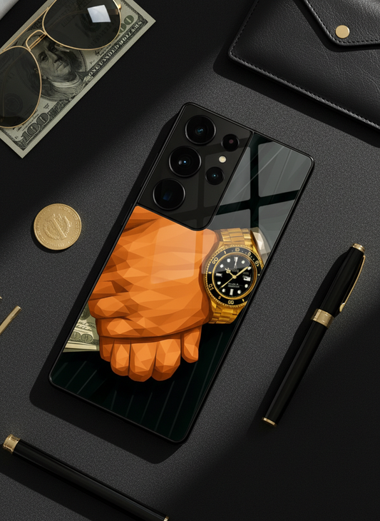 Money Matters Premium Glass Back Cover For Galaxy S, A, M & F Series