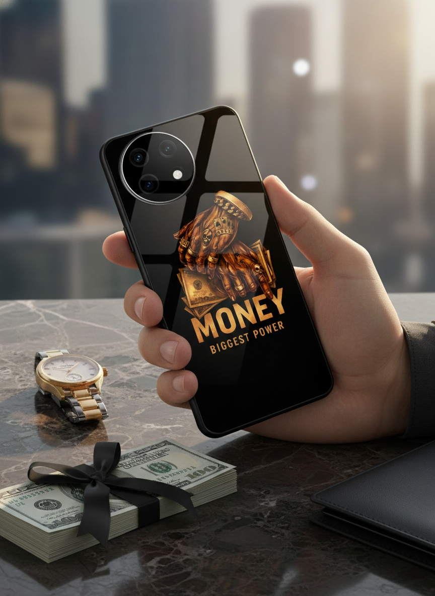 Cash Command Premium Glass Back Cover For One Plus 13, 12, 11, 10, Nord Series