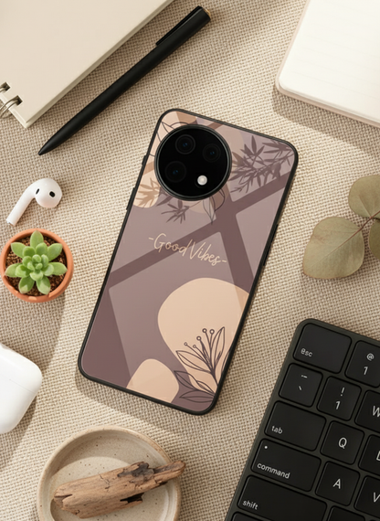 Calm Aura Premium Glass Back Cover For One Plus 13, 12, 11, 10, Nord Series