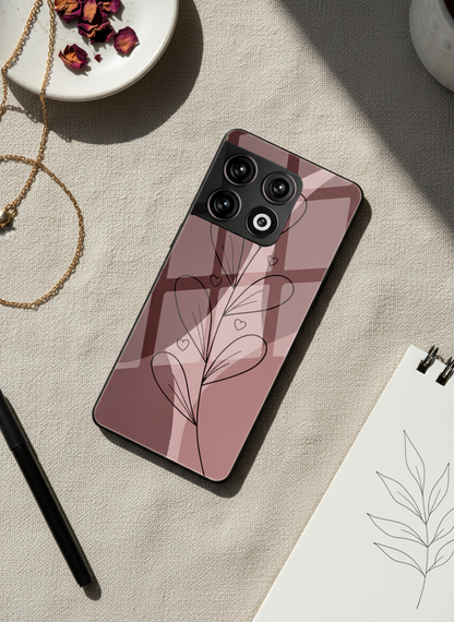 Blushing Petals Premium Glass Back Cover For One Plus 13, 12, 11, 10, Nord Series