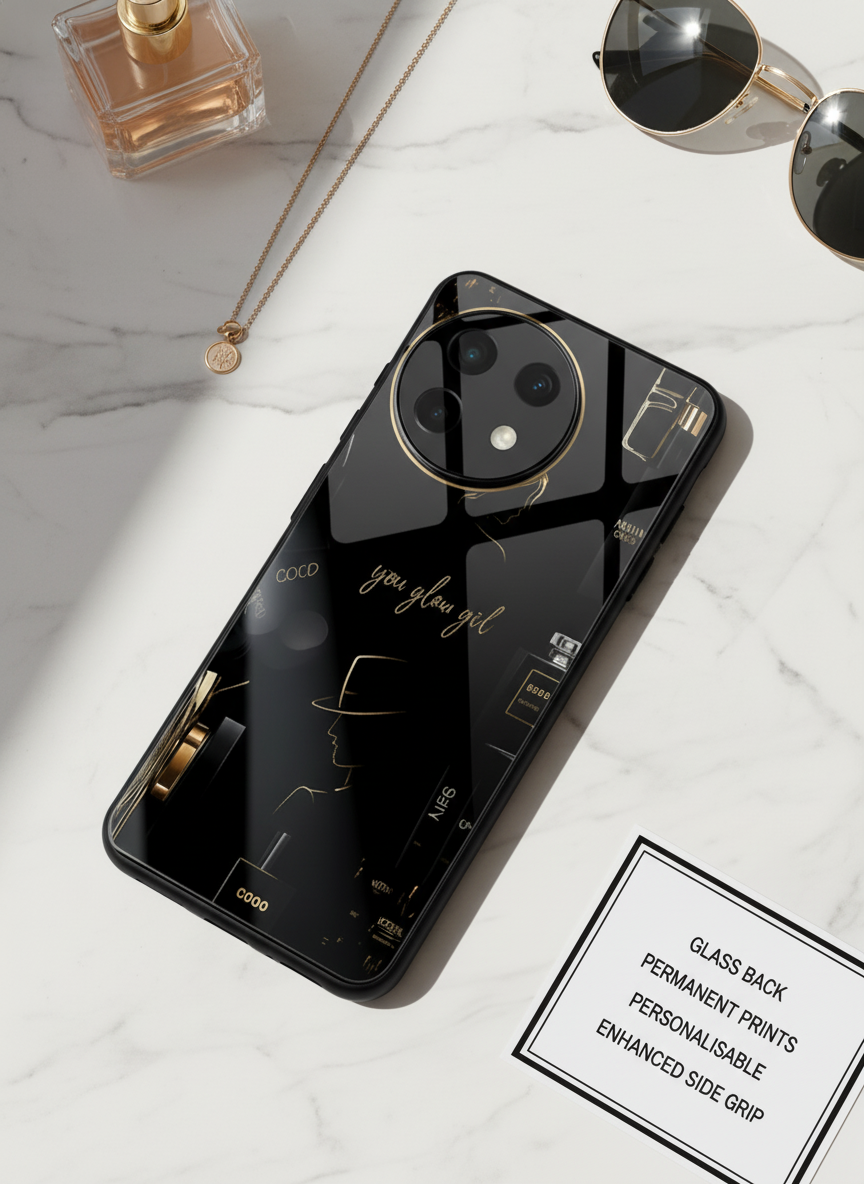 Glow & Grace Premium Glass Back Cover For One Plus 13, 12, 11, 10, Nord Series
