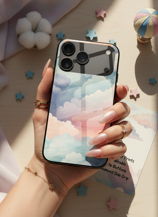 Cloud Of Dreams Premium Glass Back Cover For iPhone 11-17 Models