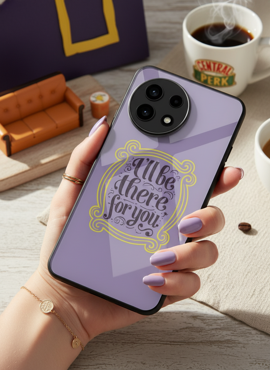 Forever Friends Premium Glass Back Cover For One Plus 13, 12, 11, 10, Nord Series