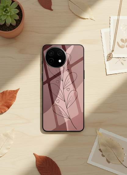 Blushing Petals Premium Glass Back Cover For One Plus 13, 12, 11, 10, Nord Series