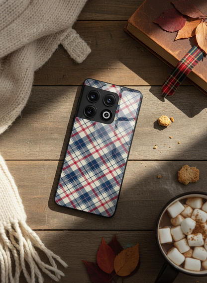 Plaid Perfection Glass Back Cover For One Plus 13, 12, 11, 10, Nord Series