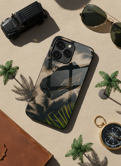 Shadow Drive Premium Glass Back Cover For iPhone 11-17 Models