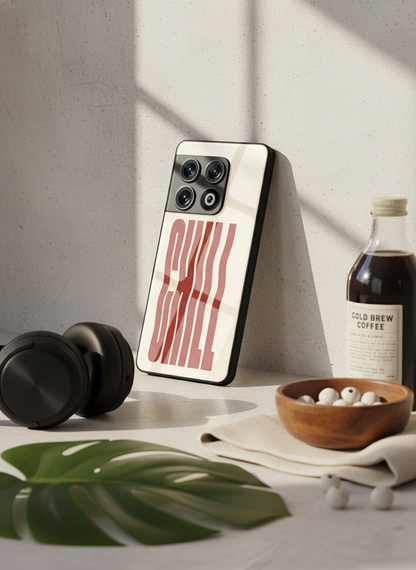 Stay Chill Glass Back Cover For One Plus 13, 12, 11, 10, Nord Series